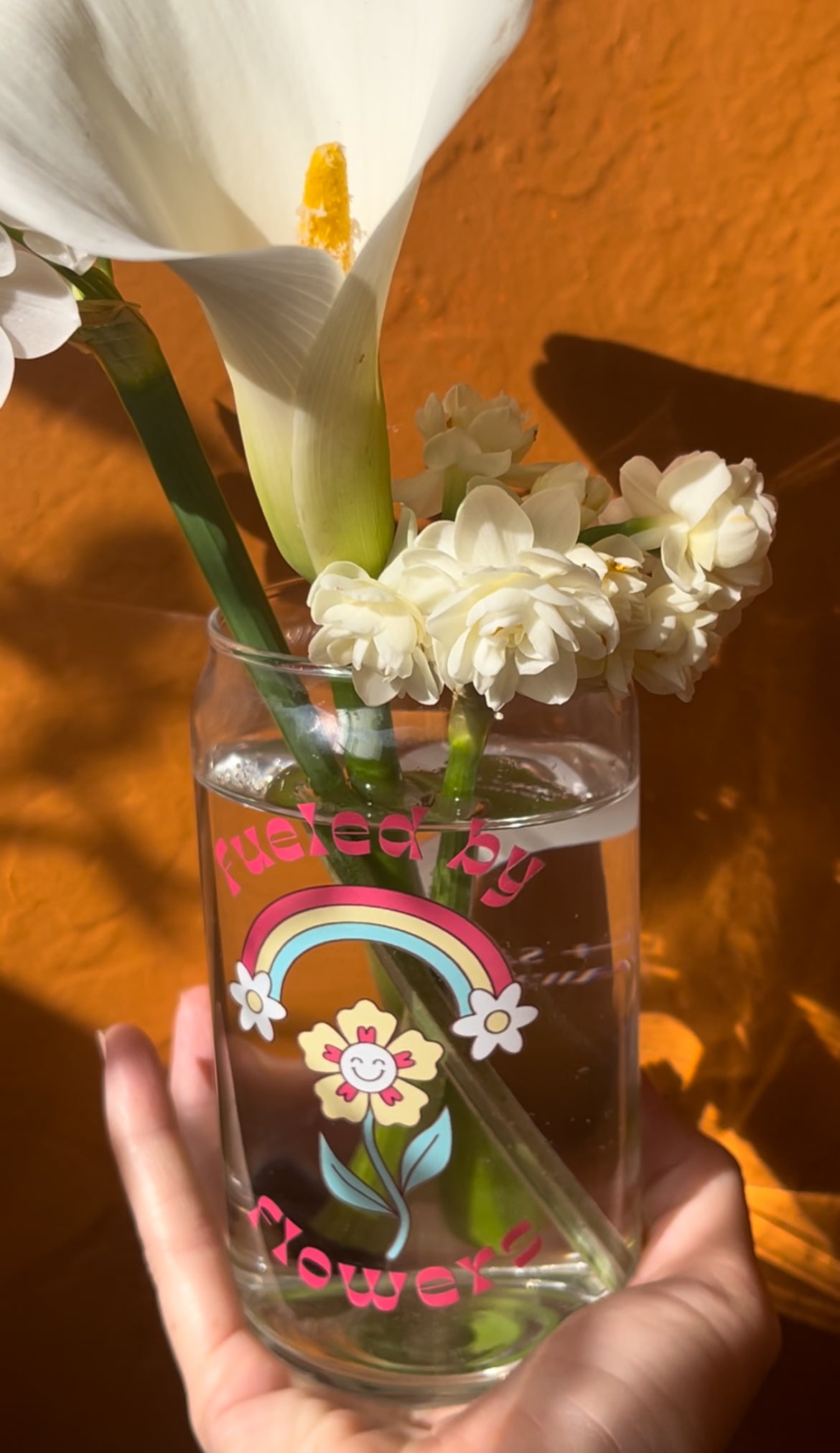 Fueled by Flowers Vase or Drinking Glass