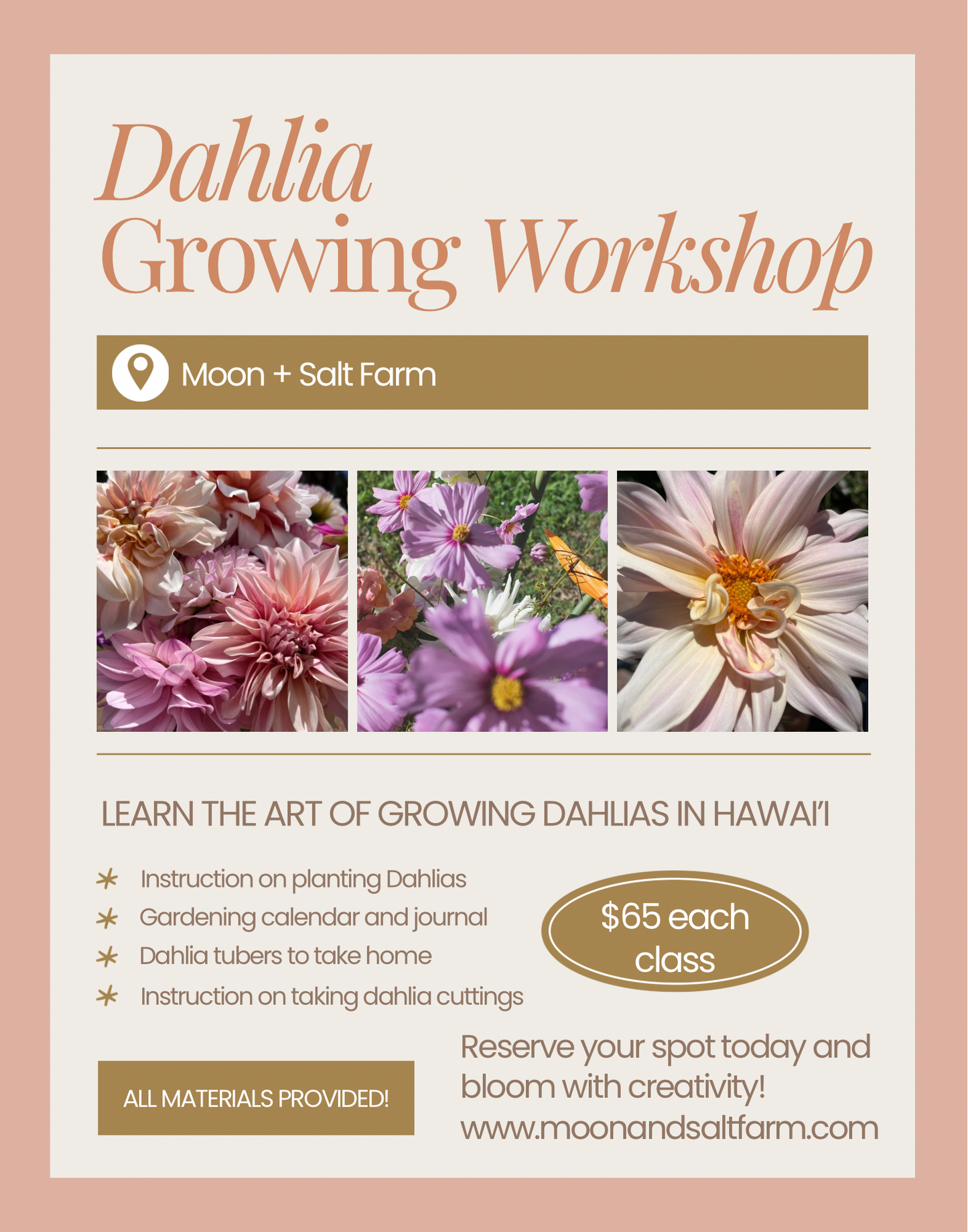 Flower + Dahlia Growing workshop