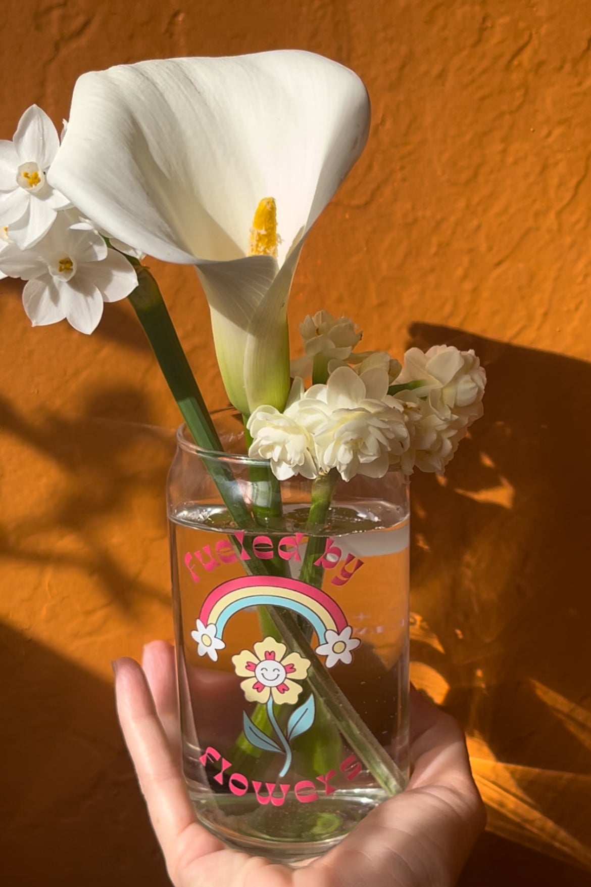 Fueled by Flowers Vase or Drinking Glass