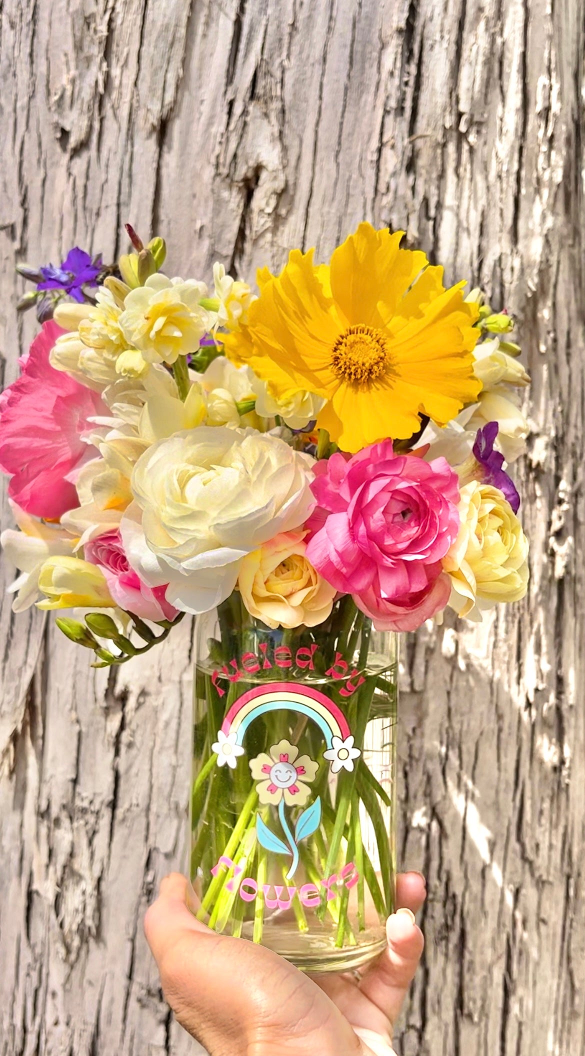 Fueled by Flowers Vase or Drinking Glass