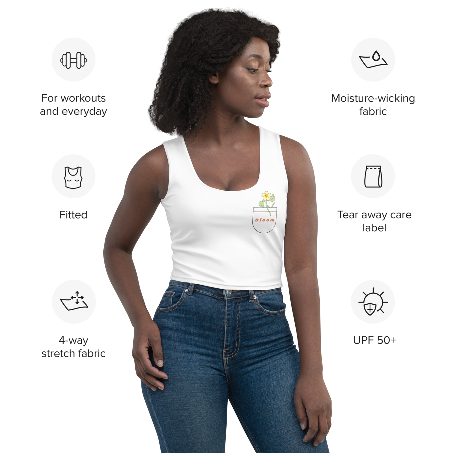 Bloom false pocket Crop Top